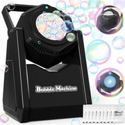 LunaVitalia Bubble Machine Automatic Bubble Blower 90° Adjustable Battery