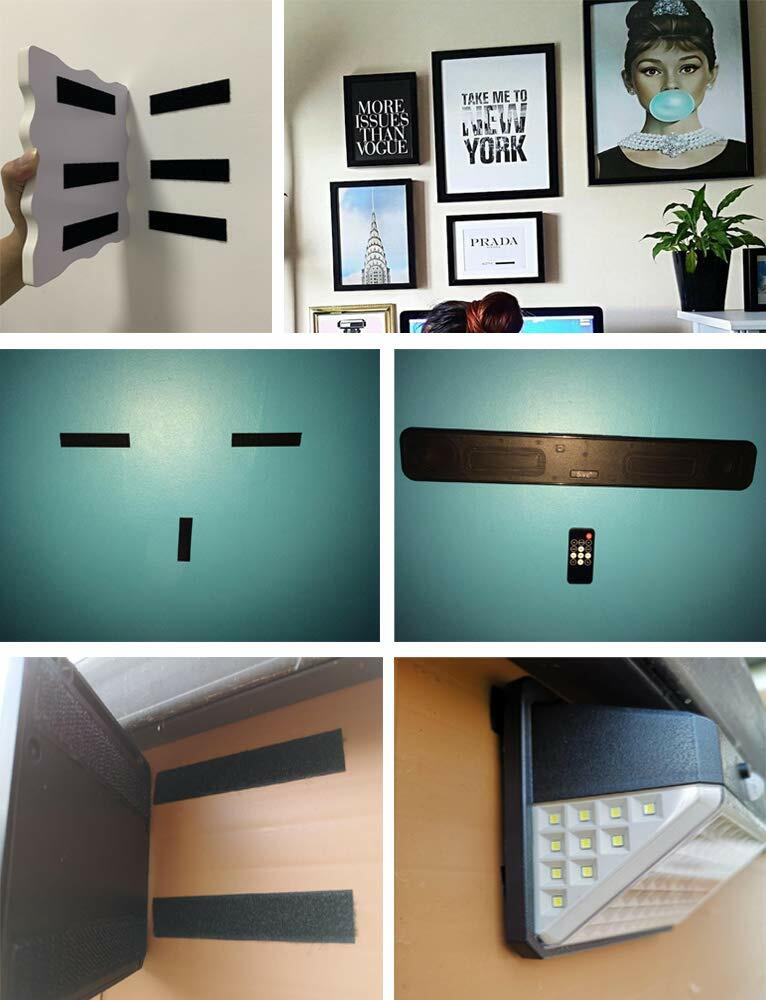 Melsan 1x4in Hook and Loop Strips Adhesive Black 15 Sets Strong Mounting Tape