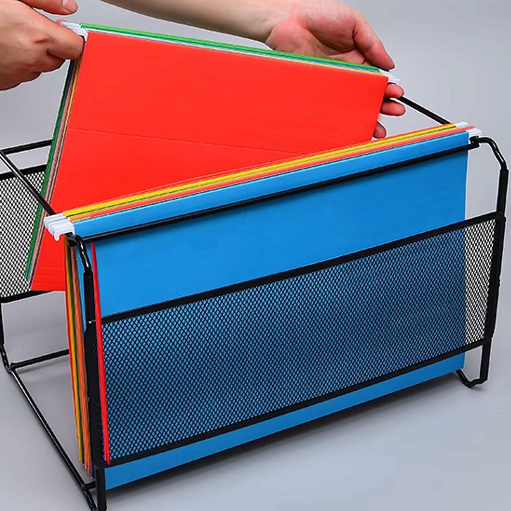 YNXPTBNC 25 Packs Hanging File Folders 1/5-cut Tab Letter Size Yellow