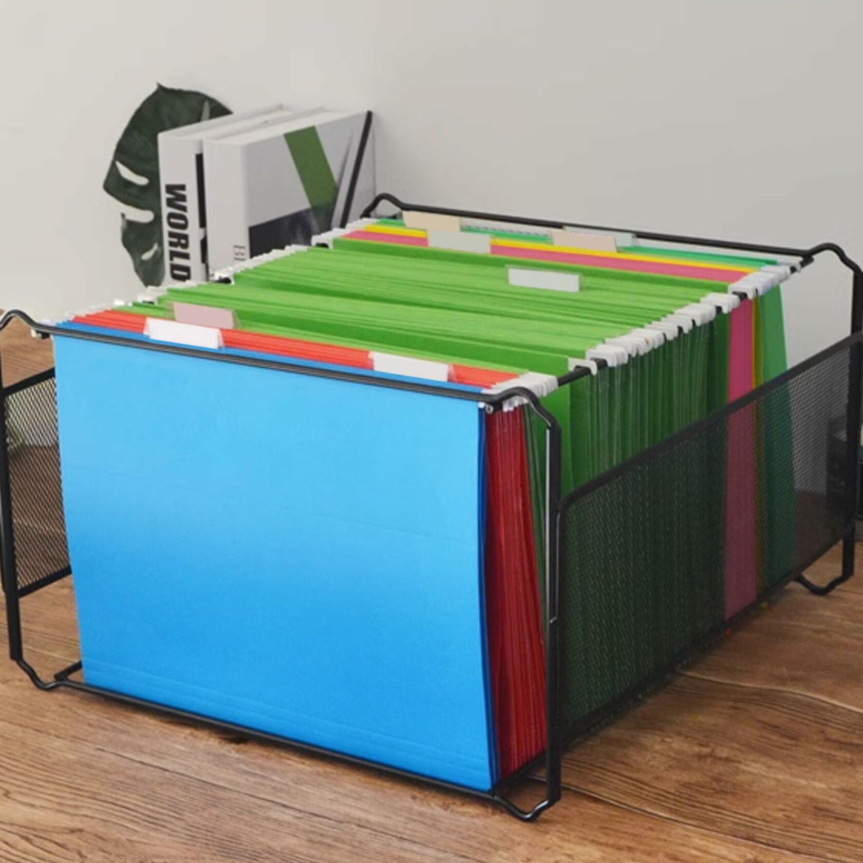 YNXPTBNC 25 Packs Hanging File Folders 1/5-cut Tab Letter Size Yellow