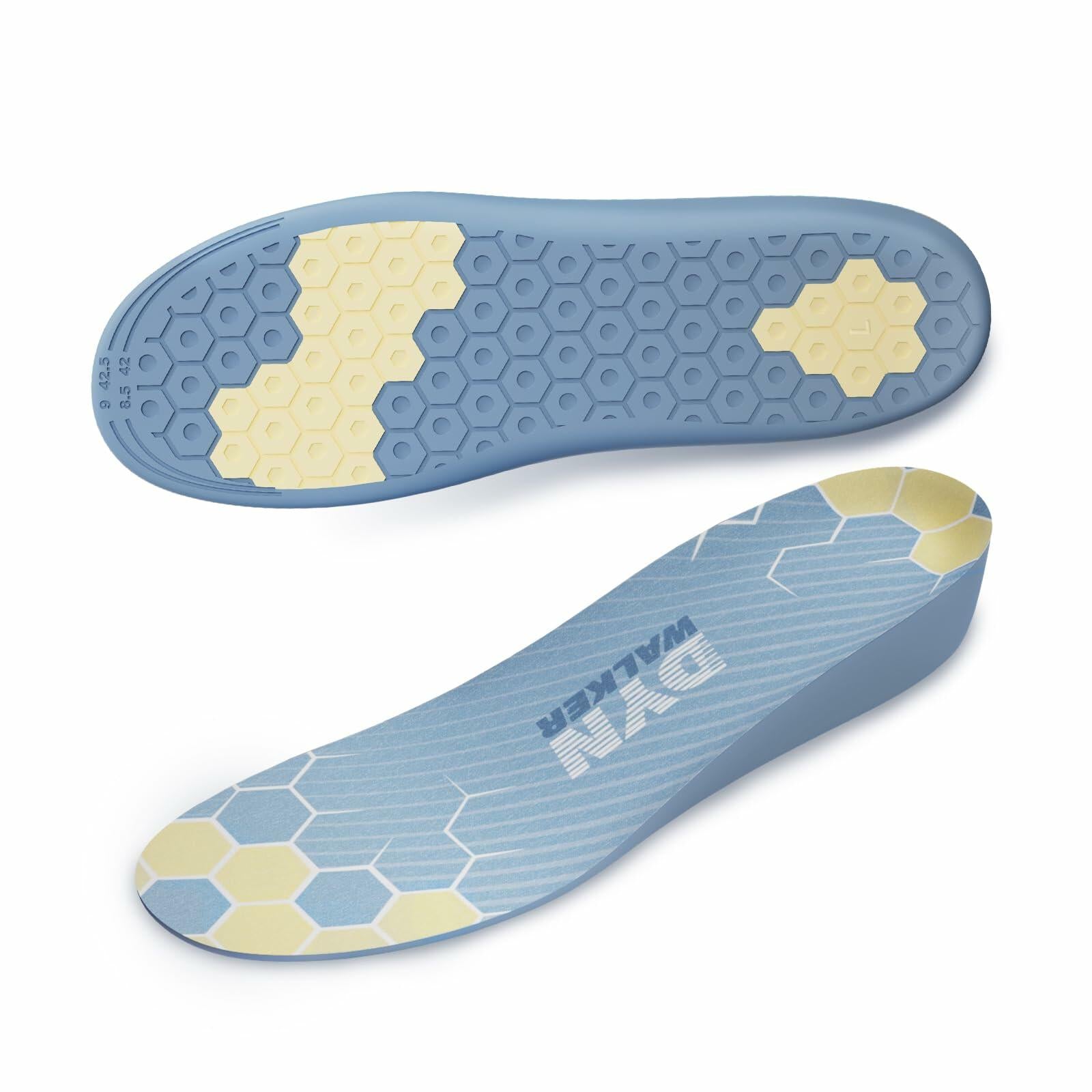 DynWalker Men Shoe Lifts Height Increasing Insoles Blue Size L