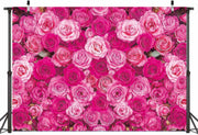 CINRAY Pink Rose Flowers Backdrop 7x5FT Floral Photography Background