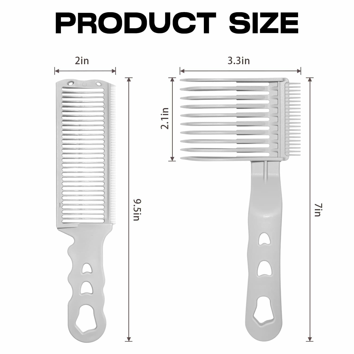 Generic 2Pack Blend Friend Professional Barber Hair Fade Comb White