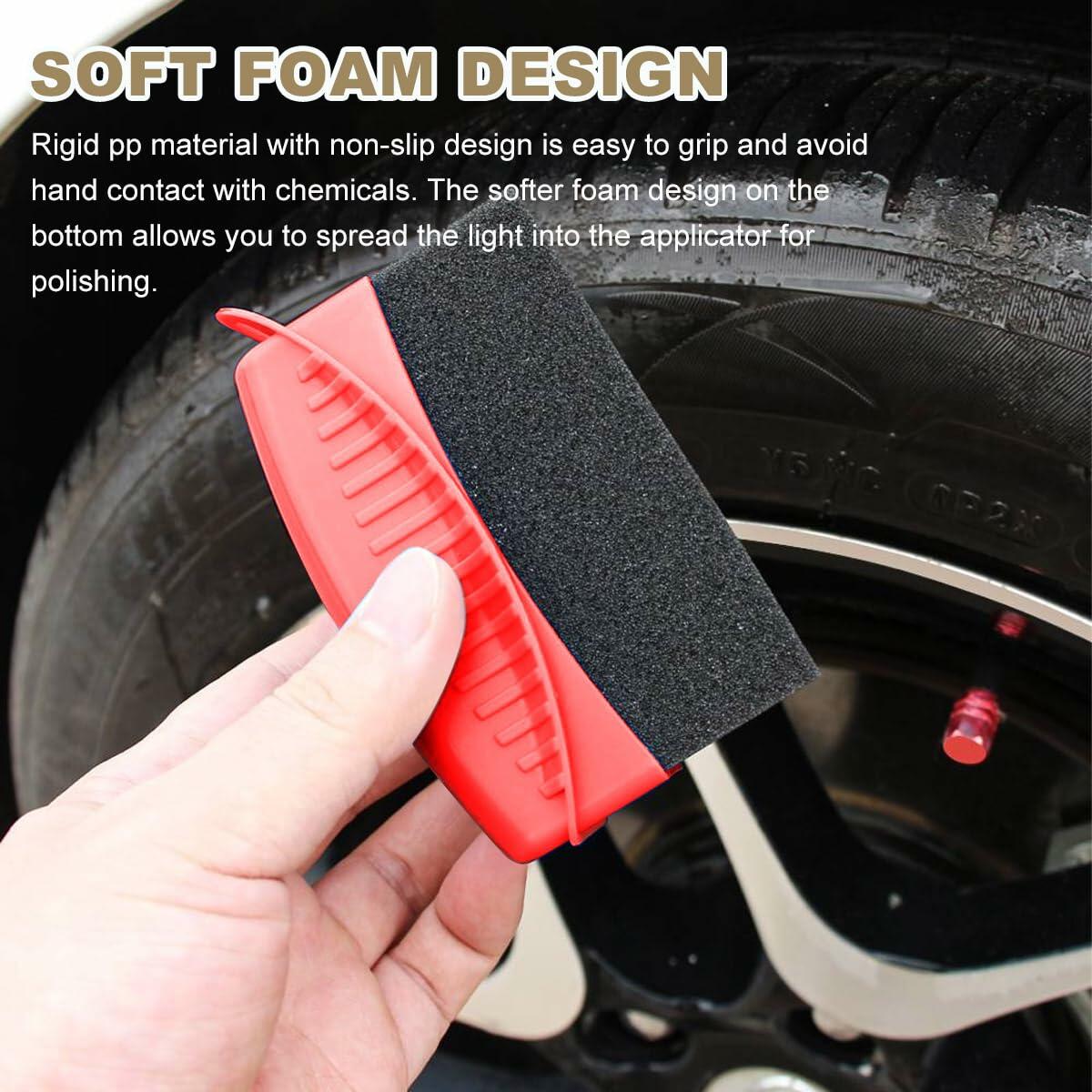 Ohleats Tire Dressing Applicator Pad with Lid Reusable Foam Red 1pcs