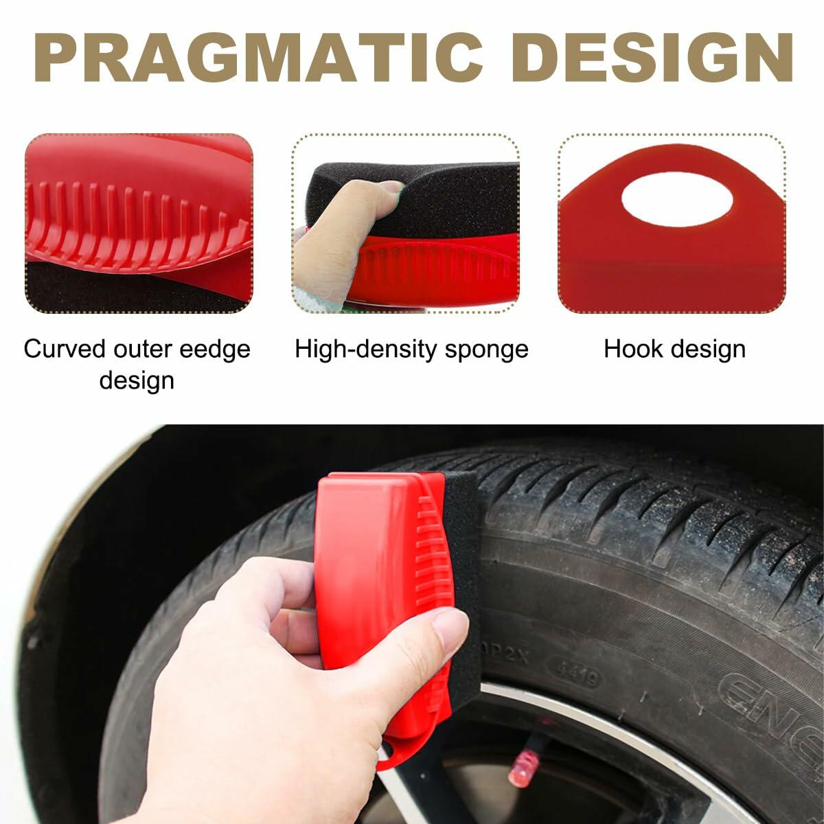 Ohleats Tire Dressing Applicator Pad with Lid Reusable Foam Red 1pcs