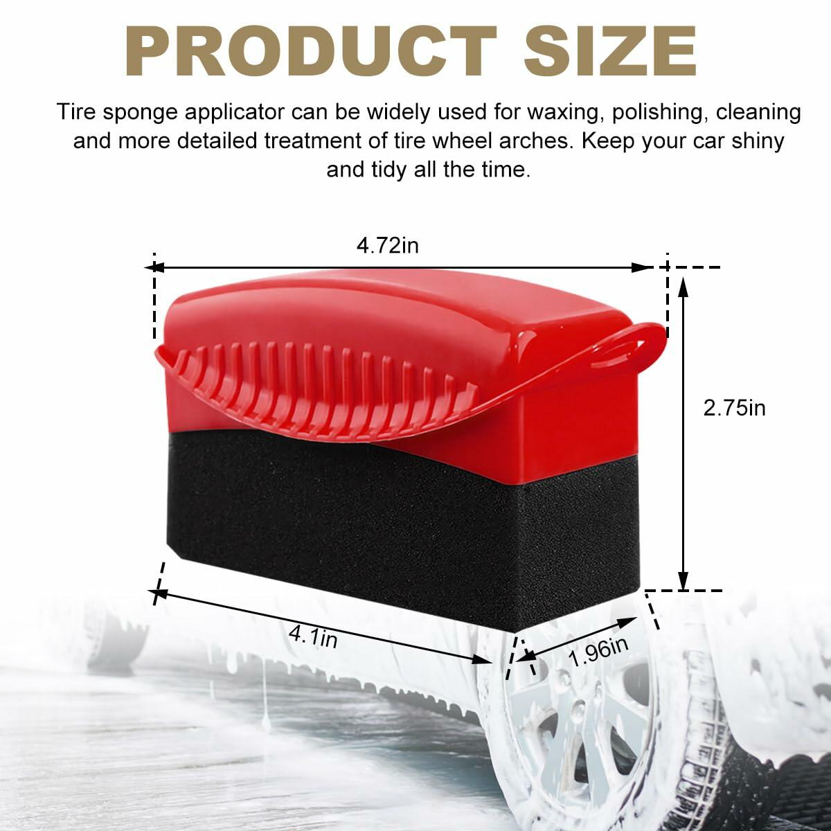 Ohleats Tire Dressing Applicator Pad with Lid Reusable Foam Red 1pcs