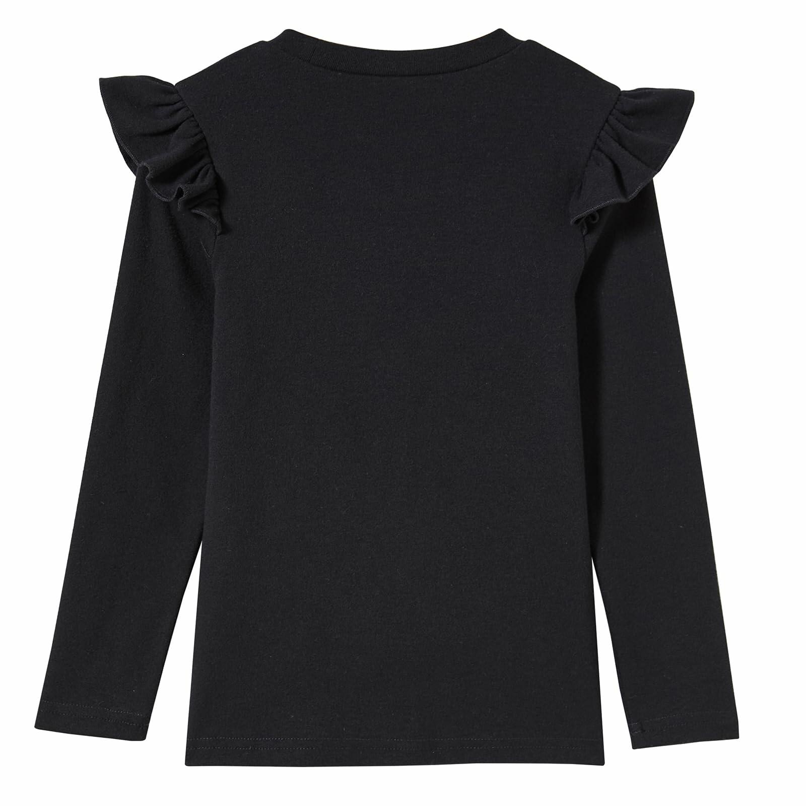 Niyage Girls Cotton Long Sleeve T-Shirt Pumpkin Witch Hat Black Size 7 Years