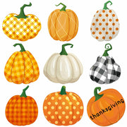Cholemy 90 Pcs Pumpkin Cutouts Thanksgiving Fall Colorful Paper Decor