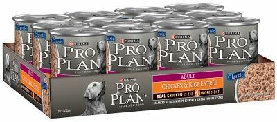 Purina Pro Plan Wet Dog Food Chicken & Rice 13oz Cans 12 Pack