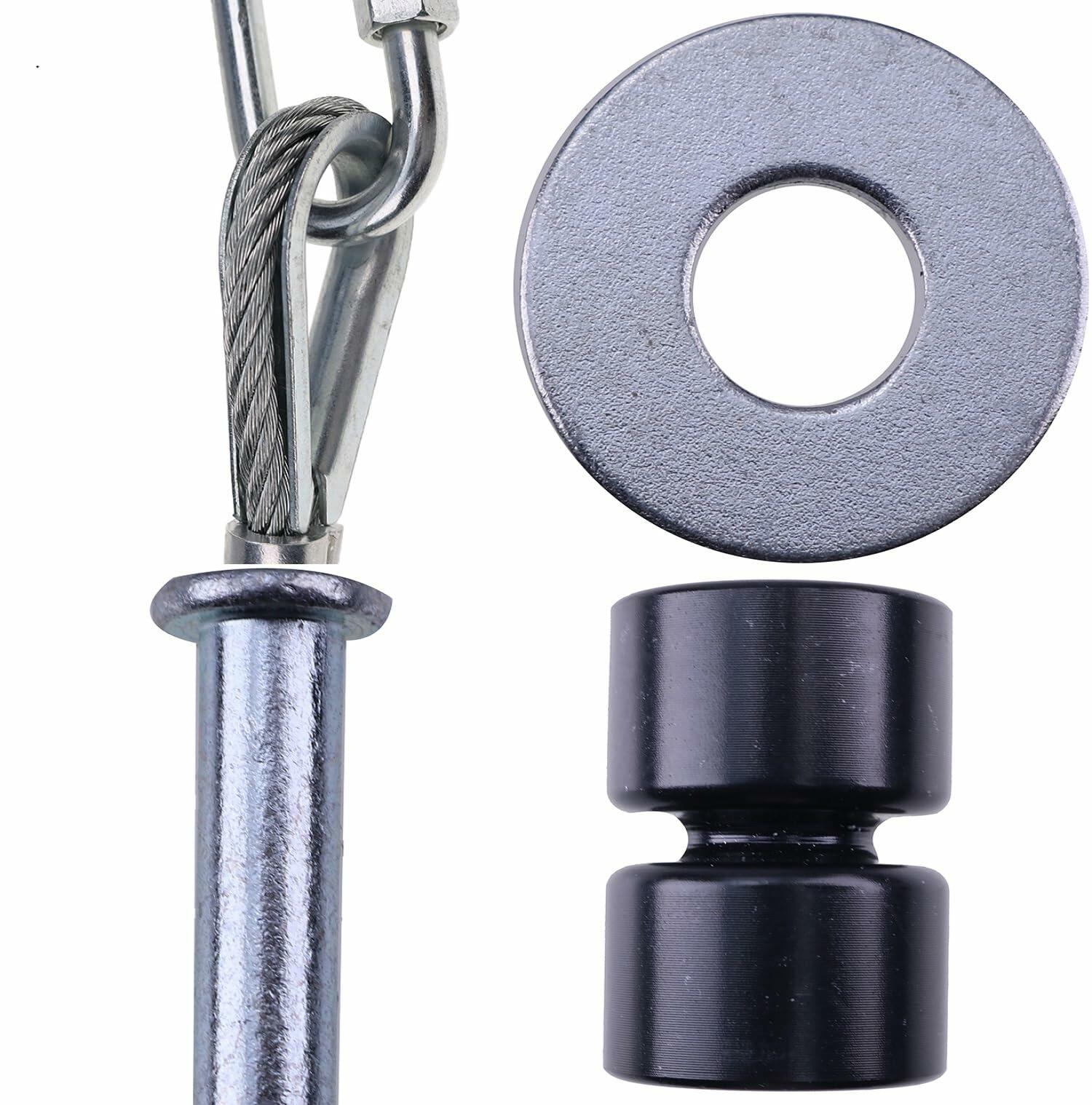 JEENDA Trailer Tailgate Lift Cables 2PCS 125542 GMNR-925 Pins 4PCS Clips