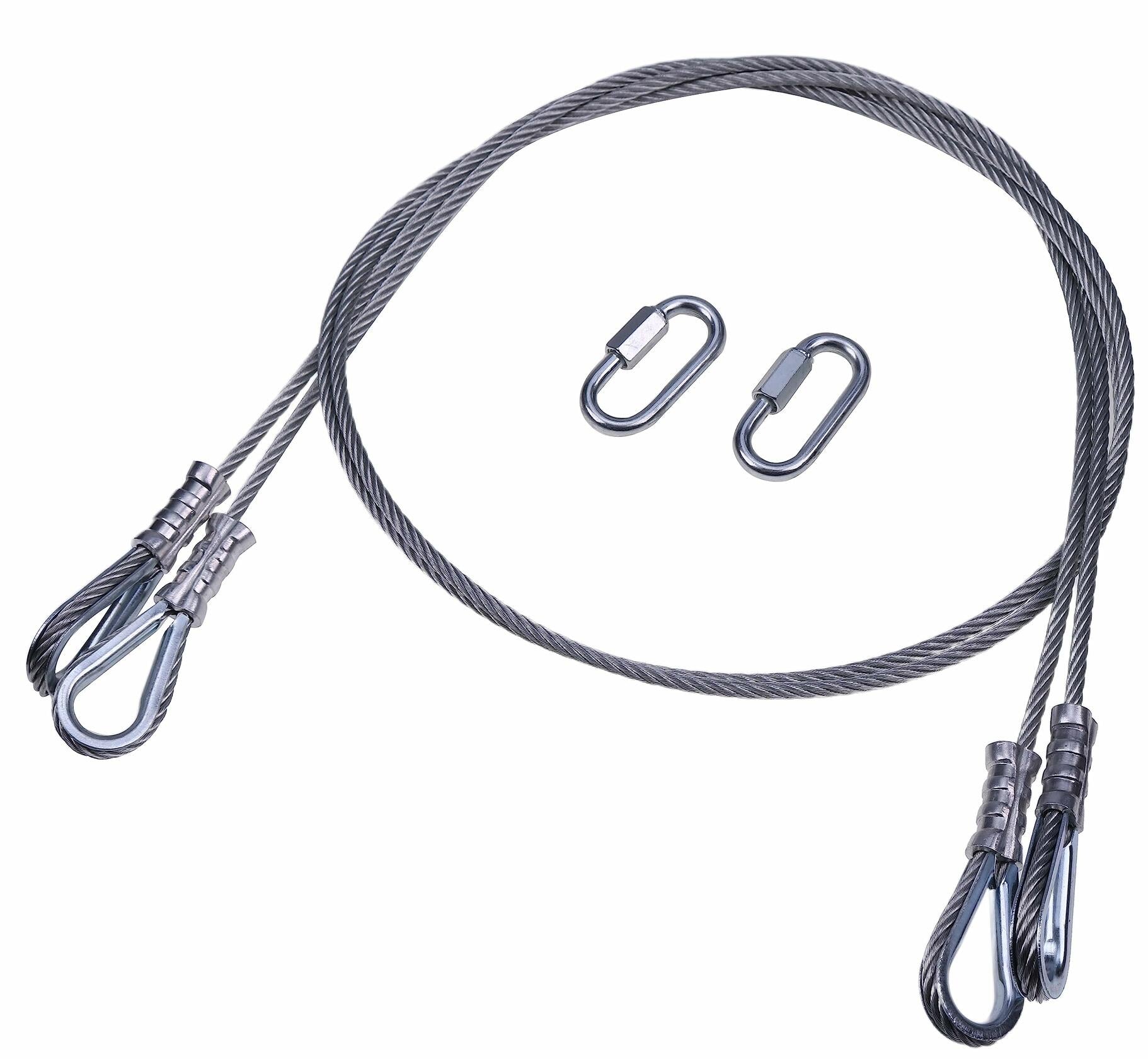 JEENDA Trailer Tailgate Lift Cables 2PCS 125542 GMNR-925 Pins 4PCS Clips