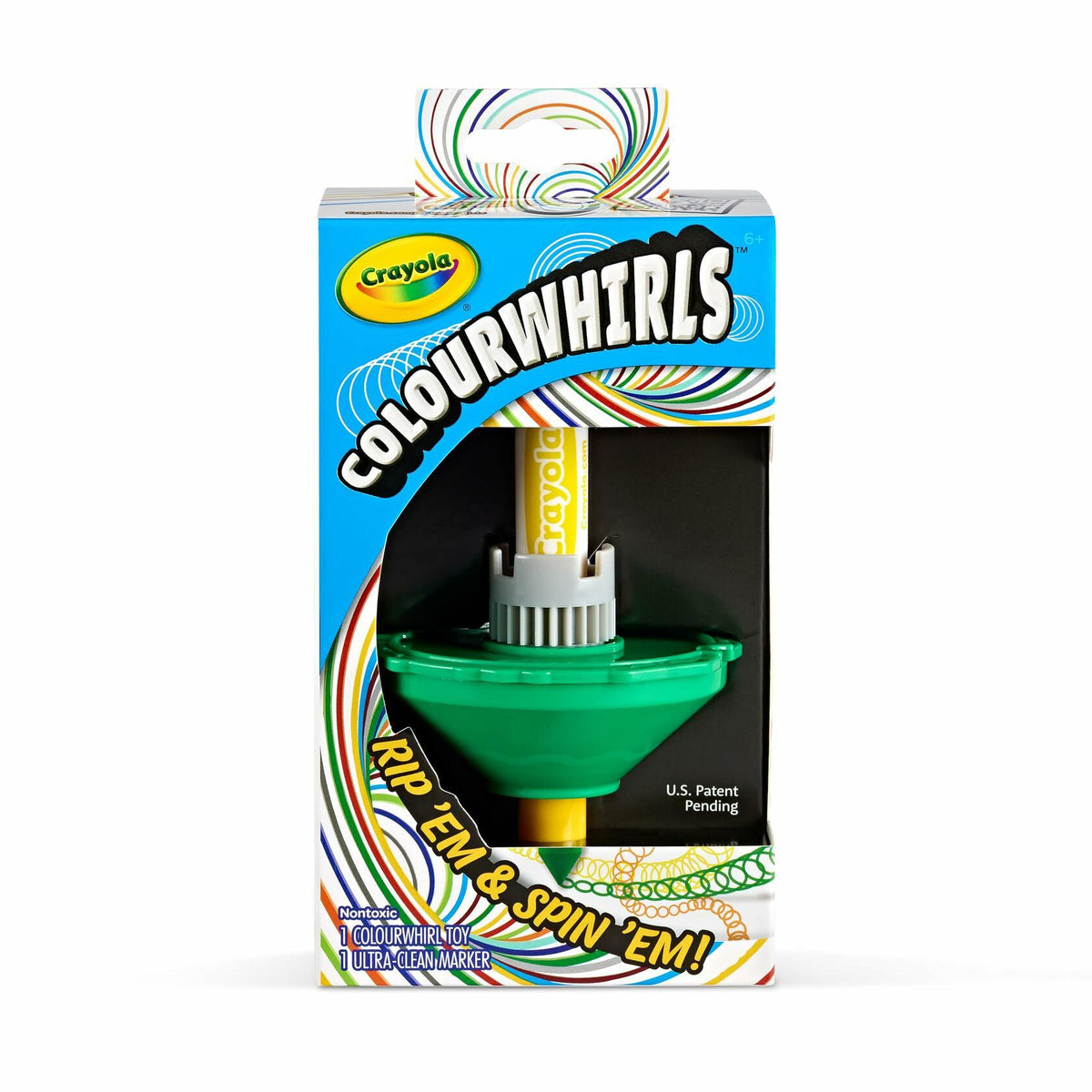 Crayola Colourwhirls Spin Art Toy, 1ct, with Ultra-Clean Marker, Ages 6+