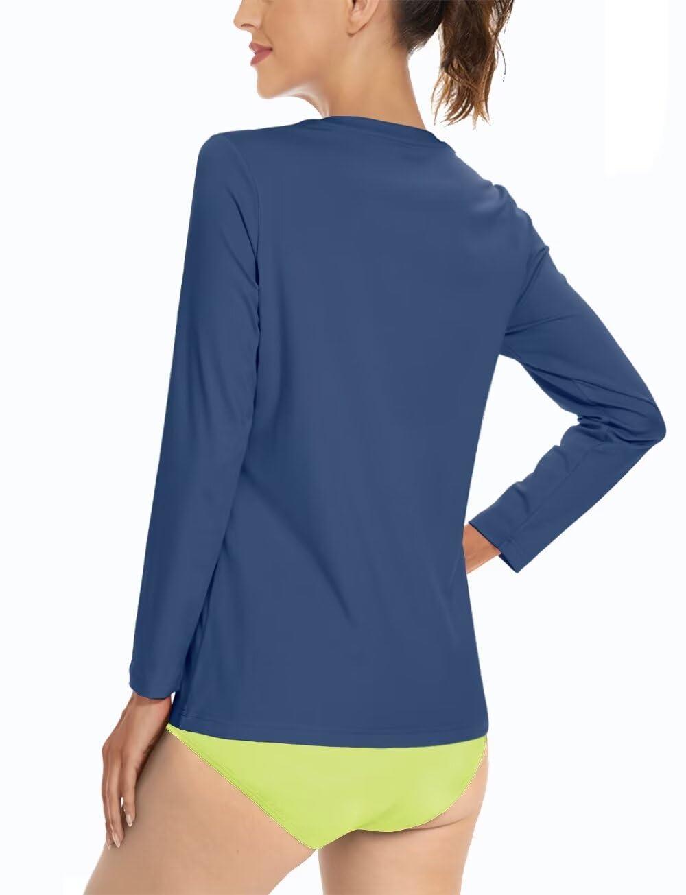Boladeci Women's Tomato Red UPF 50+ V-Neck Rash Guard