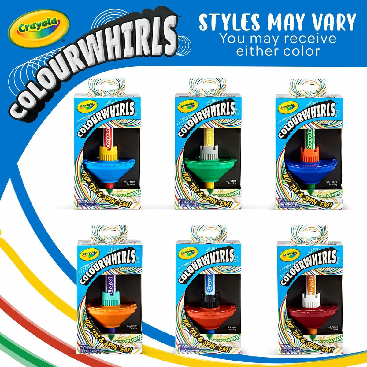 Crayola Colourwhirls Spin Art Toy, 1ct, with Ultra-Clean Marker, Ages 6+