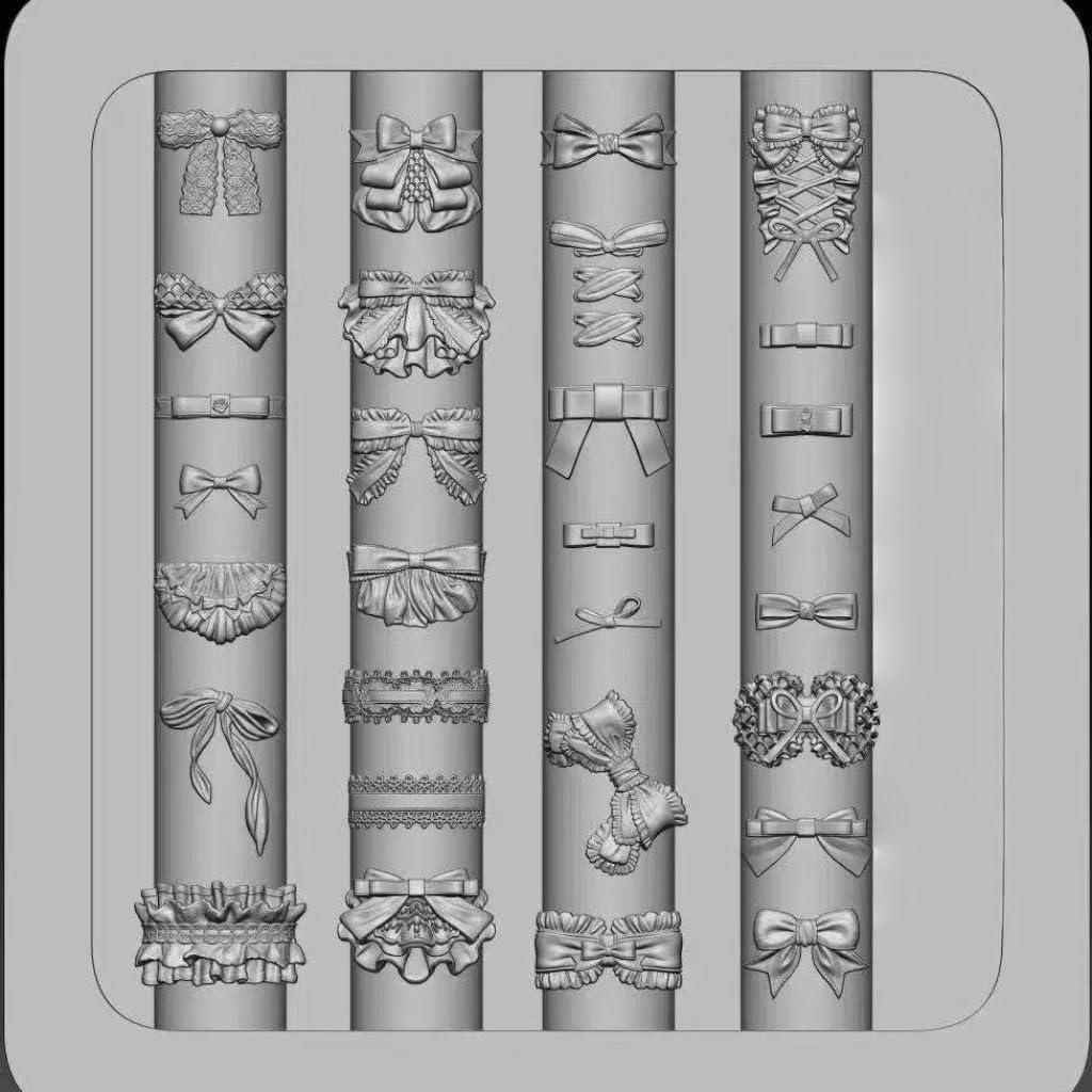 Bow Clips Silicone 3D Nail Art Mold for Gel, Acrylic & Resin