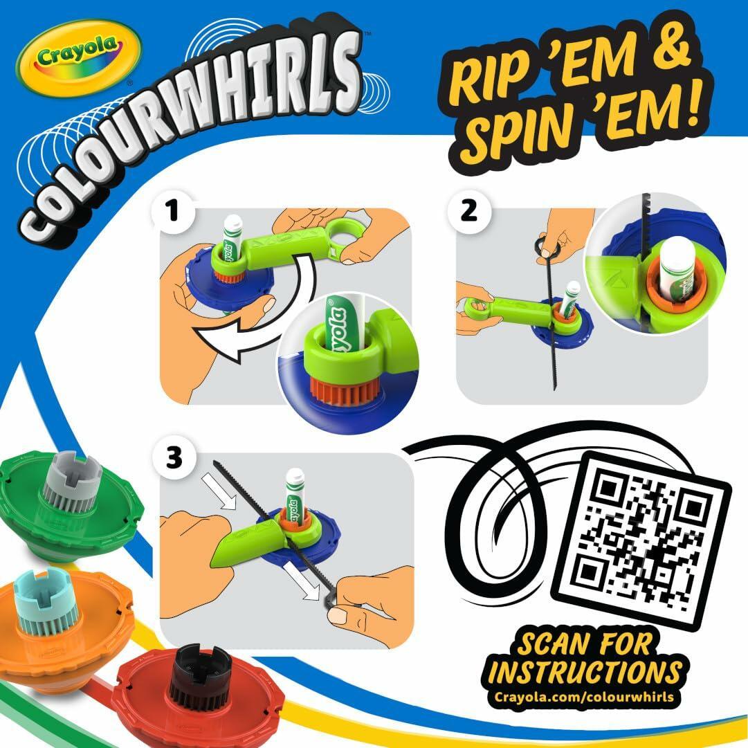 Crayola Colourwhirls Spin Art Toy, 1ct, with Ultra-Clean Marker, Ages 6+