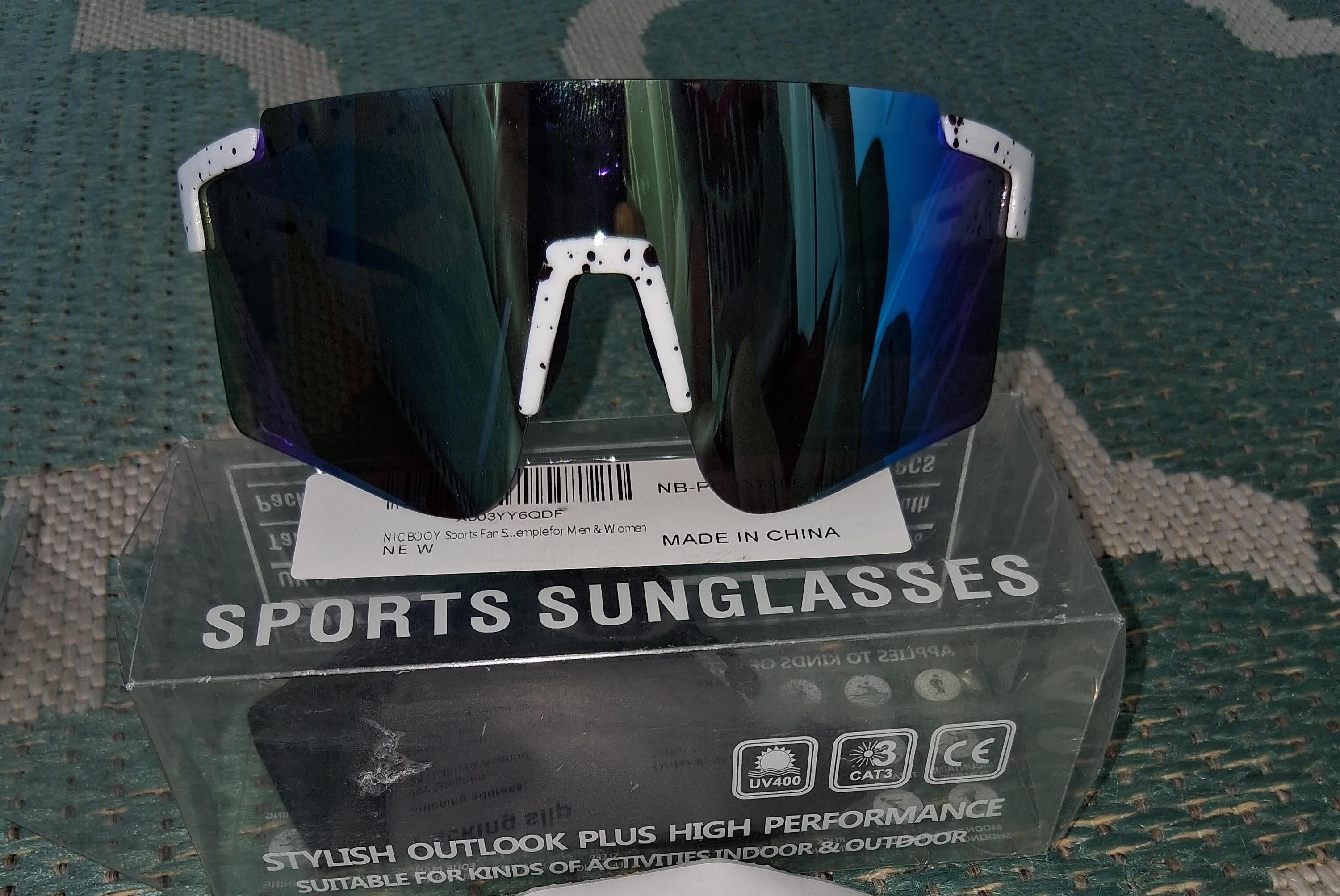DUCO Kids Sunglasses Youth Baseball UV400 TR90 Frame Sports Shades White Black