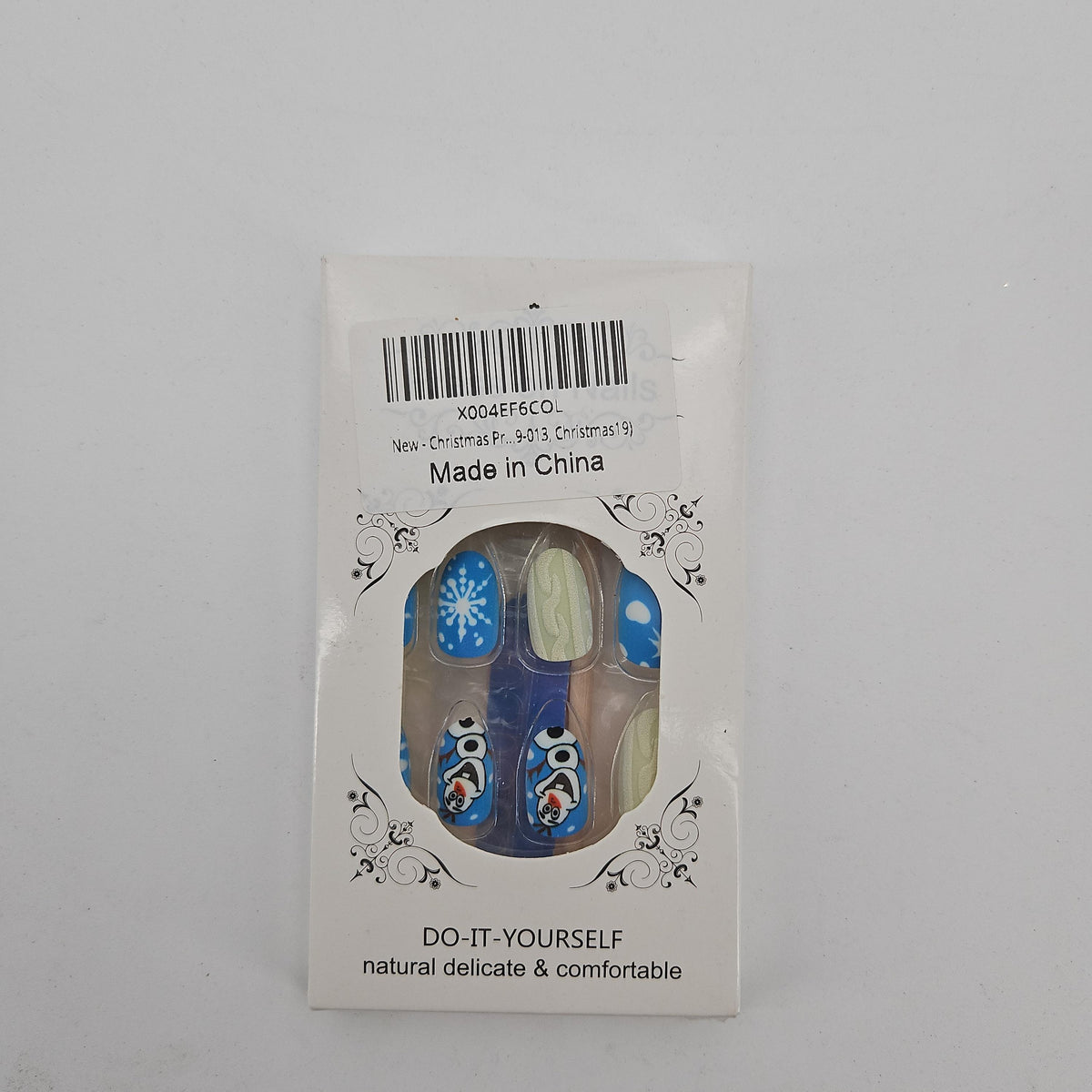 DIY Decorative Press-On Nail Set with Glue and Adhesive Tape