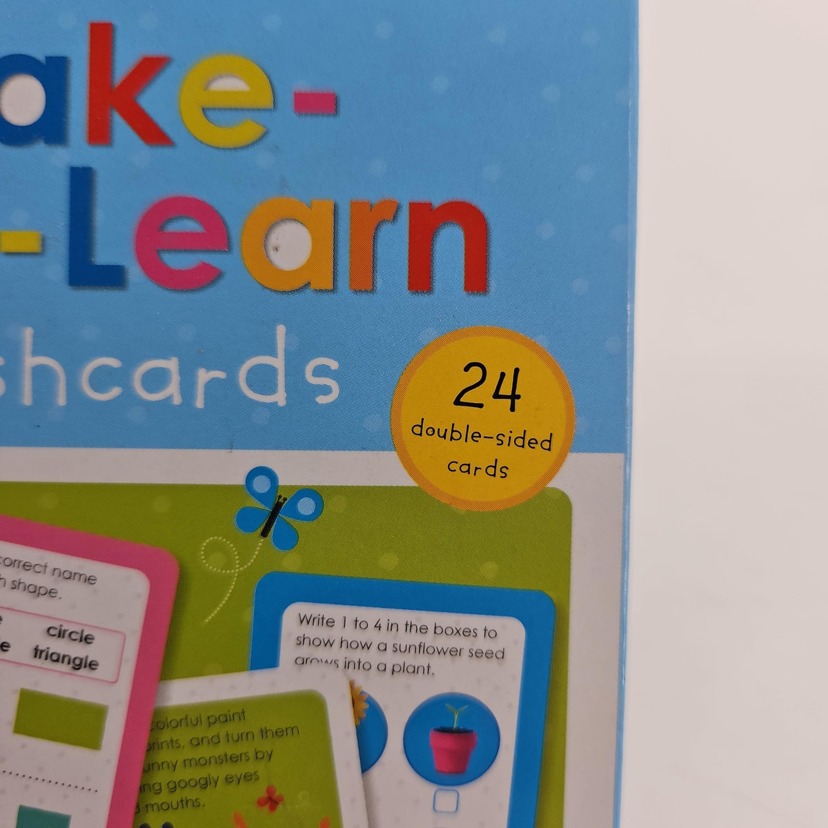 Educational Flashcards, 24 Double-Sided Cards