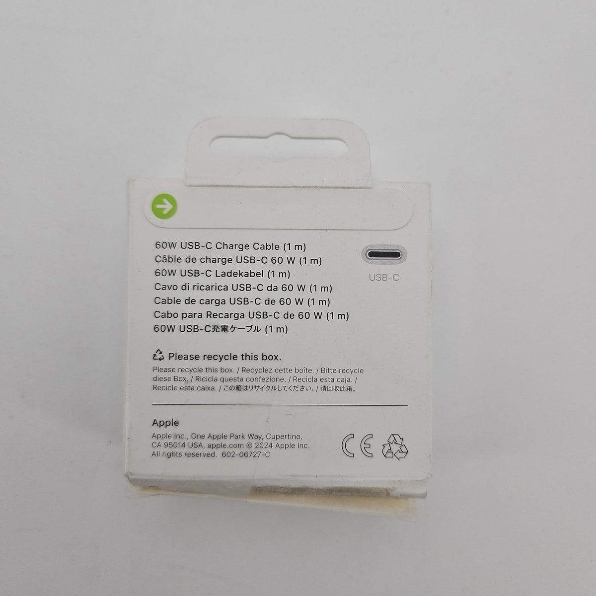 Apple 60W USB-C to USB-C Woven Charge Cable, 1 m